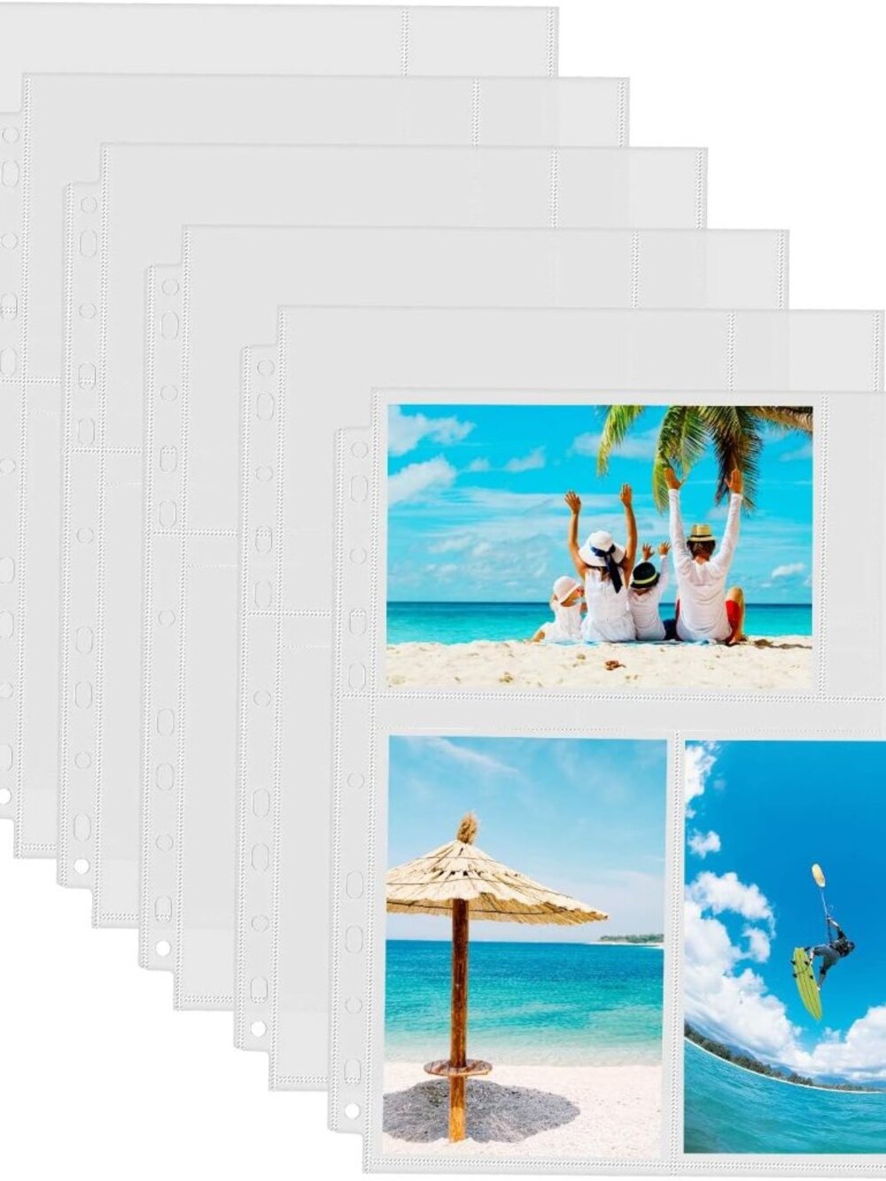 30 Pack 4x6 Photo Sleeves for 3 Ring Binder, Hold 180 Pictures